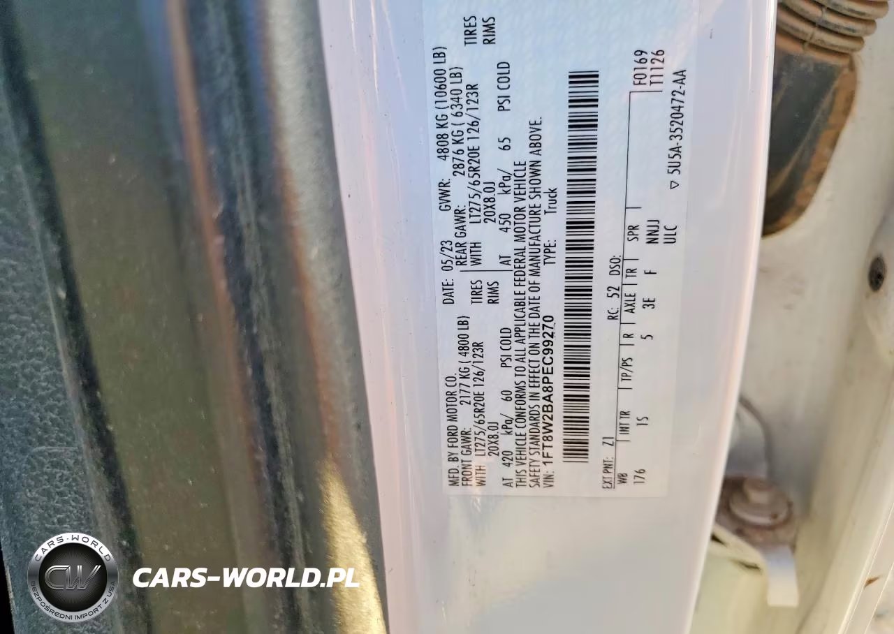 2023 Ford F250 Super Duty VIN:1FT8W2BA8PEC99270 - 12