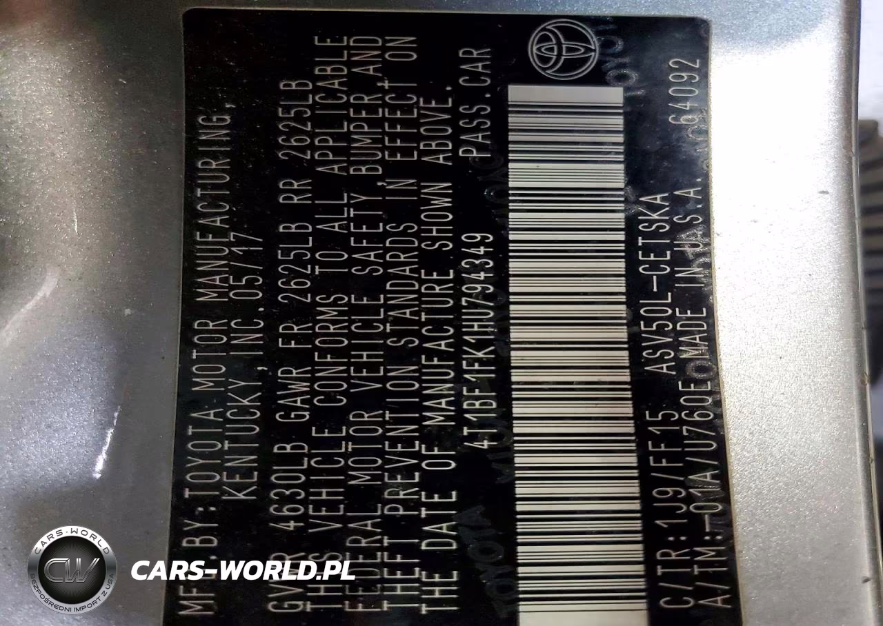 2017 Toyota Camry Le VIN:4T1BF1FK1HU794349 - 13