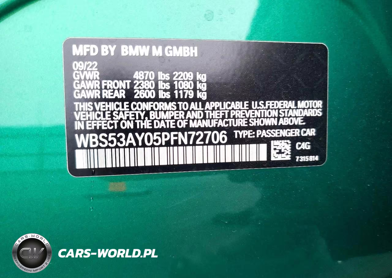 2023 BMW M3 VIN:WBS53AY05PFN72706 - 13