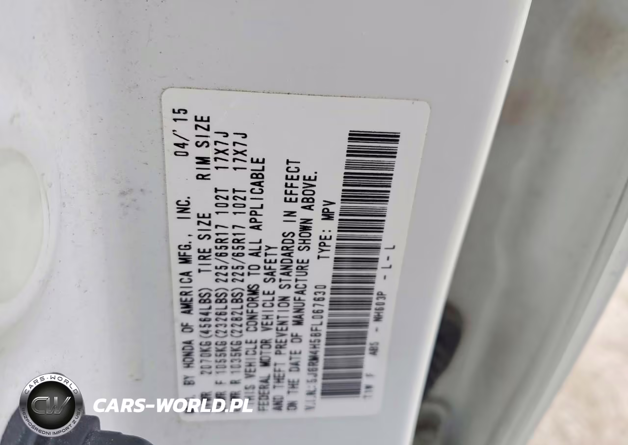 2015 Honda Cr-V Ex VIN:5J6RM4H58FL067630 - 14