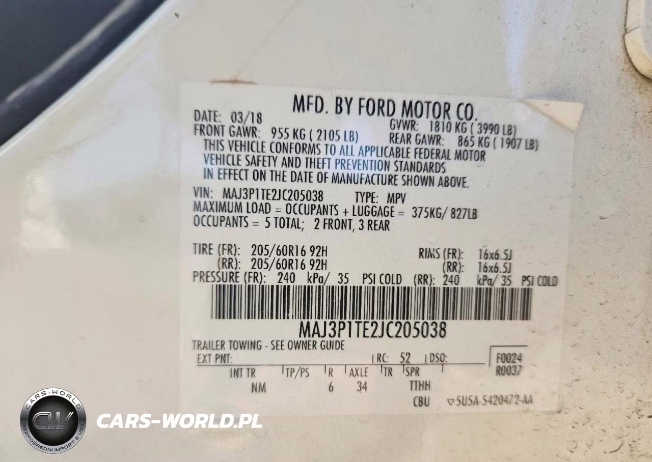 2018 Ford Ecosport Se VIN:MAJ3P1TE2JC205038 - 14