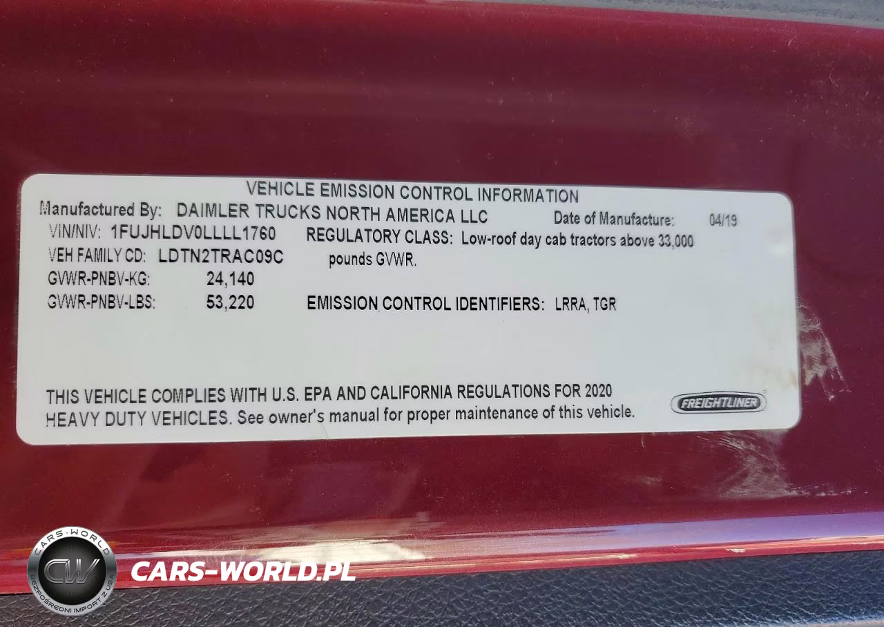 2020 Freightliner Cascadia 126 Semi Truck VIN:1FUJHLDV0LLLL1760 - 10