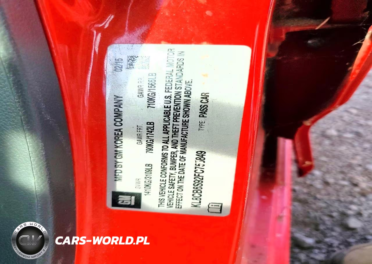 2015 Chevrolet Spark Ls VIN:KL8CB6S92FC755849 - 13