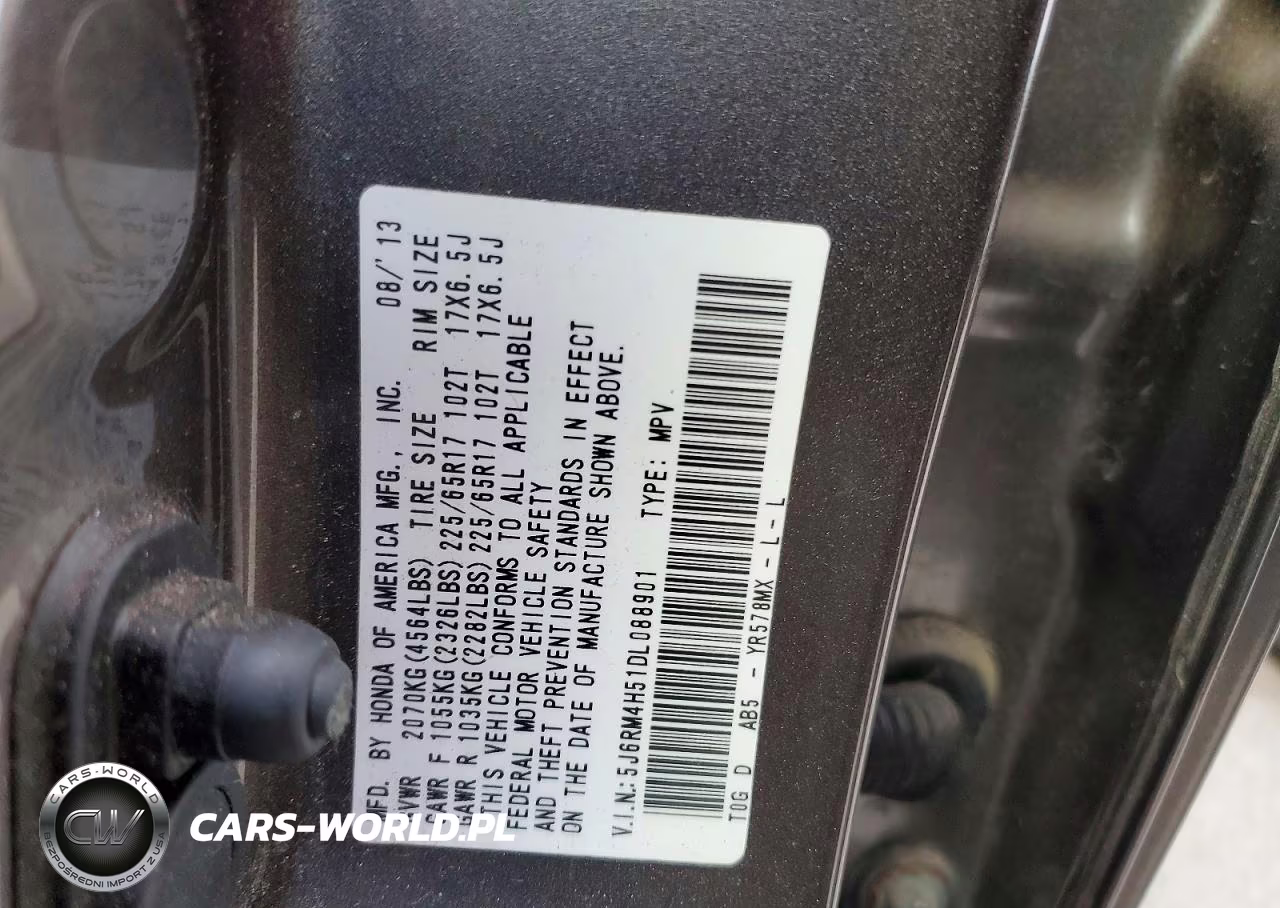 2013 Honda Cr-V Ex VIN:5J6RM4H51DL088901 - 14