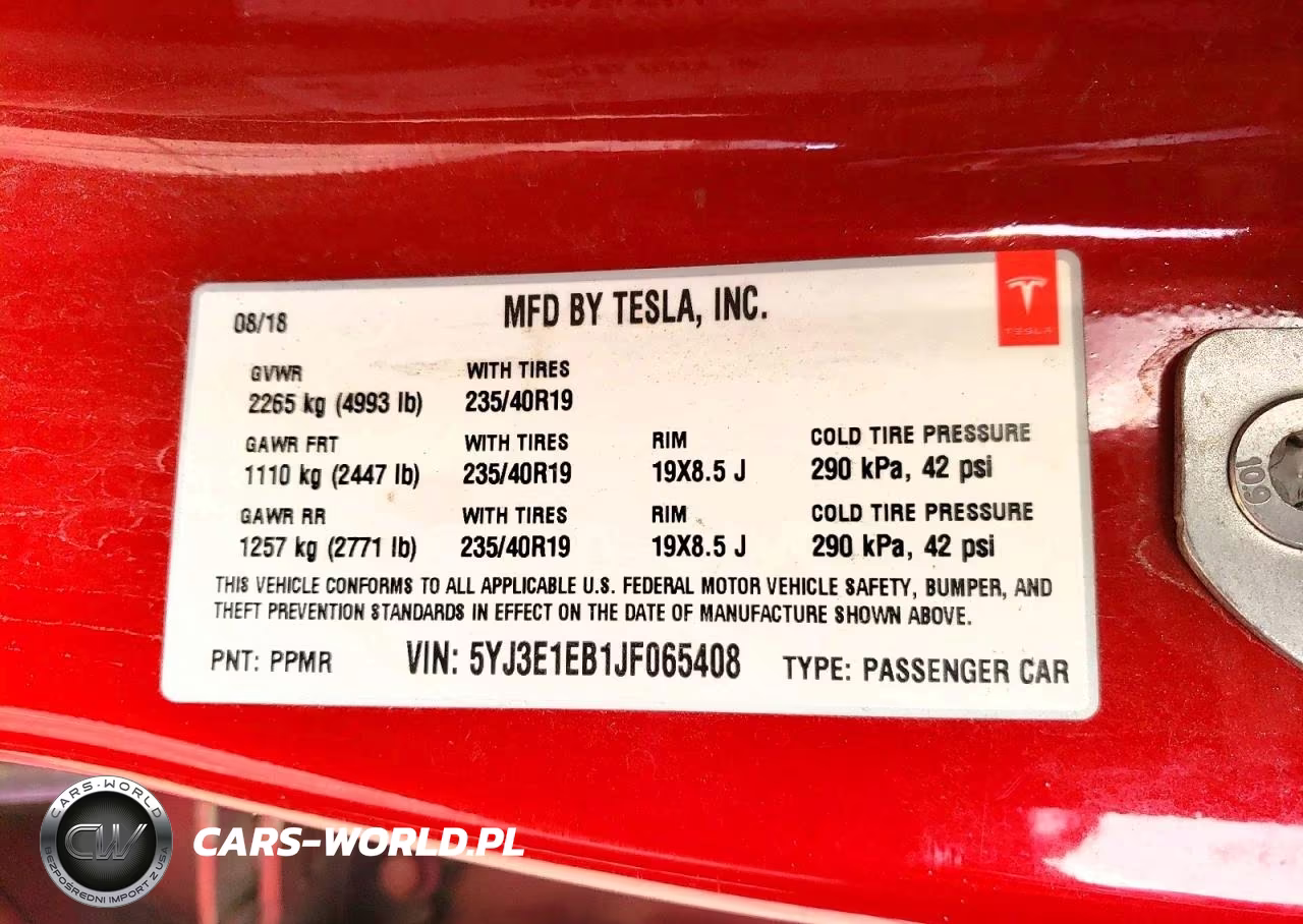 2018 Tesla Model 3 VIN:5YJ3E1EB1JF065408 - 12