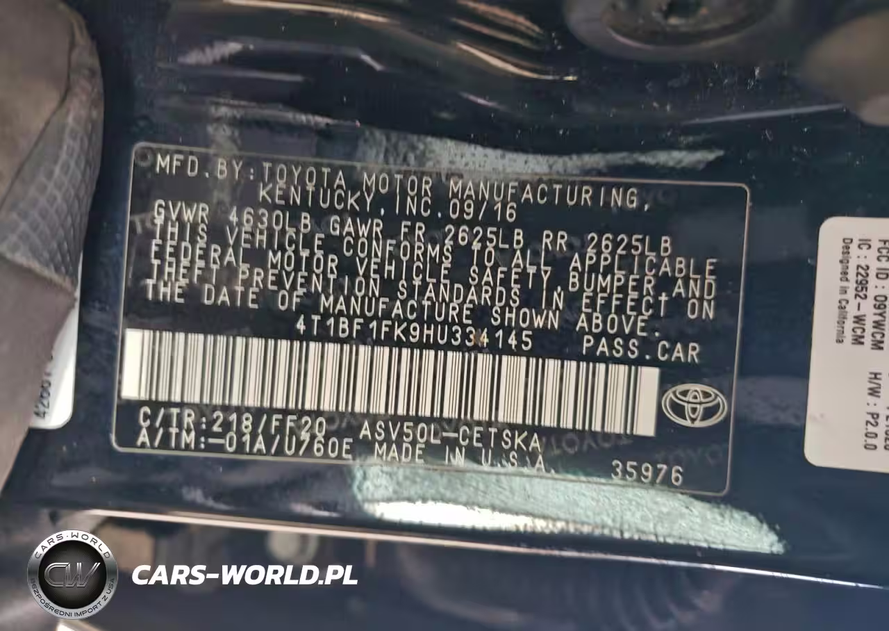 2017 Toyota Camry Le VIN:4T1BF1FK9HU334145 - 12