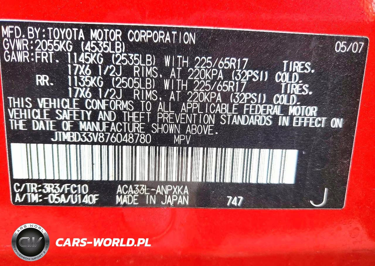 2007 Toyota Rav4 VIN:JTMBD33V876048780 - 13