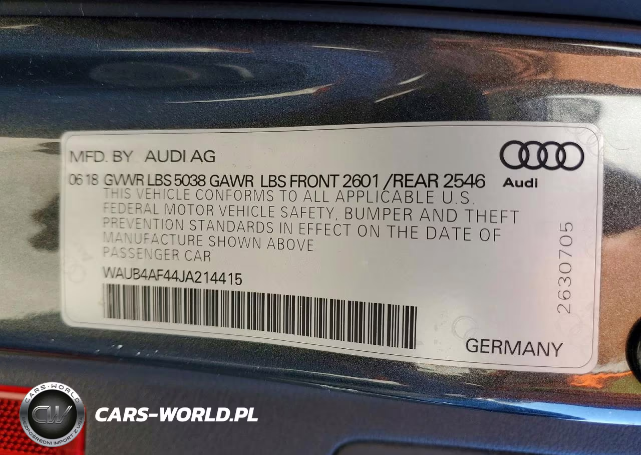 2018 Audi S4 Premium Plus VIN:WAUB4AF44JA214415 - 12