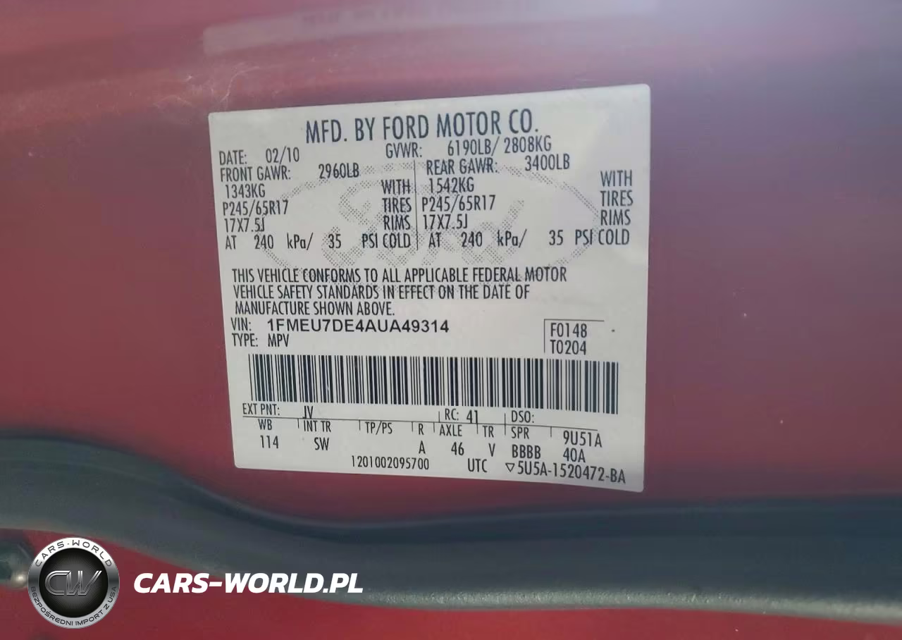 2010 Ford Explorer Xlt VIN:1FMEU7DE4AUA49314 - 13