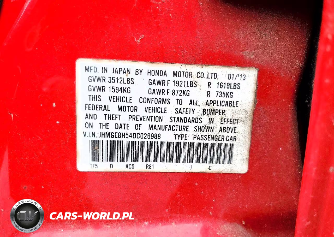 2013 Honda Fit Sport VIN:JHMGE8H54DC026988 - 12