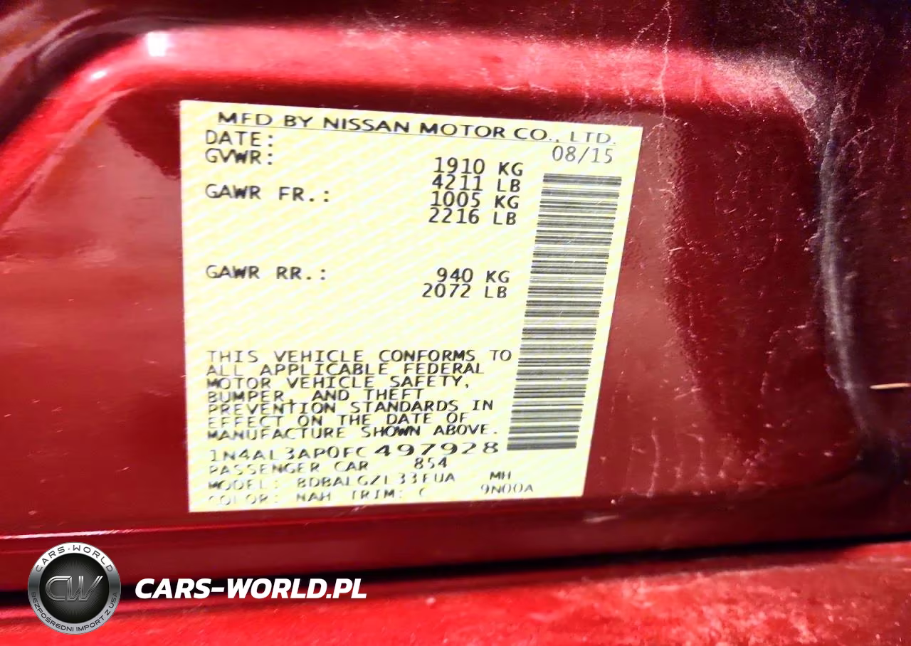2015 Nissan Altima 2.5 S VIN:1N4AL3AP0FC497928 - 12