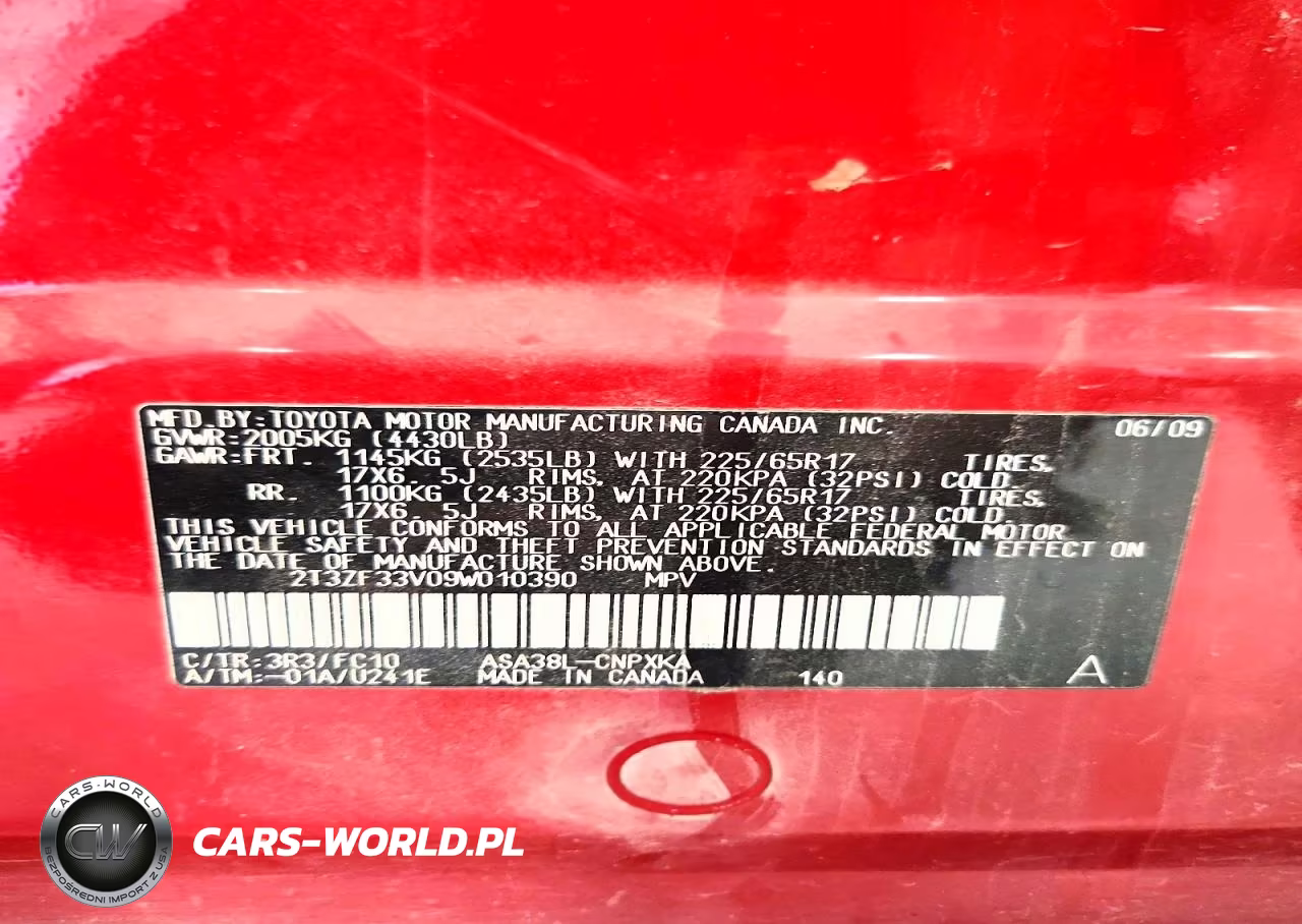 2009 Toyota Rav4 VIN:2T3ZF33V09W010390 - 13