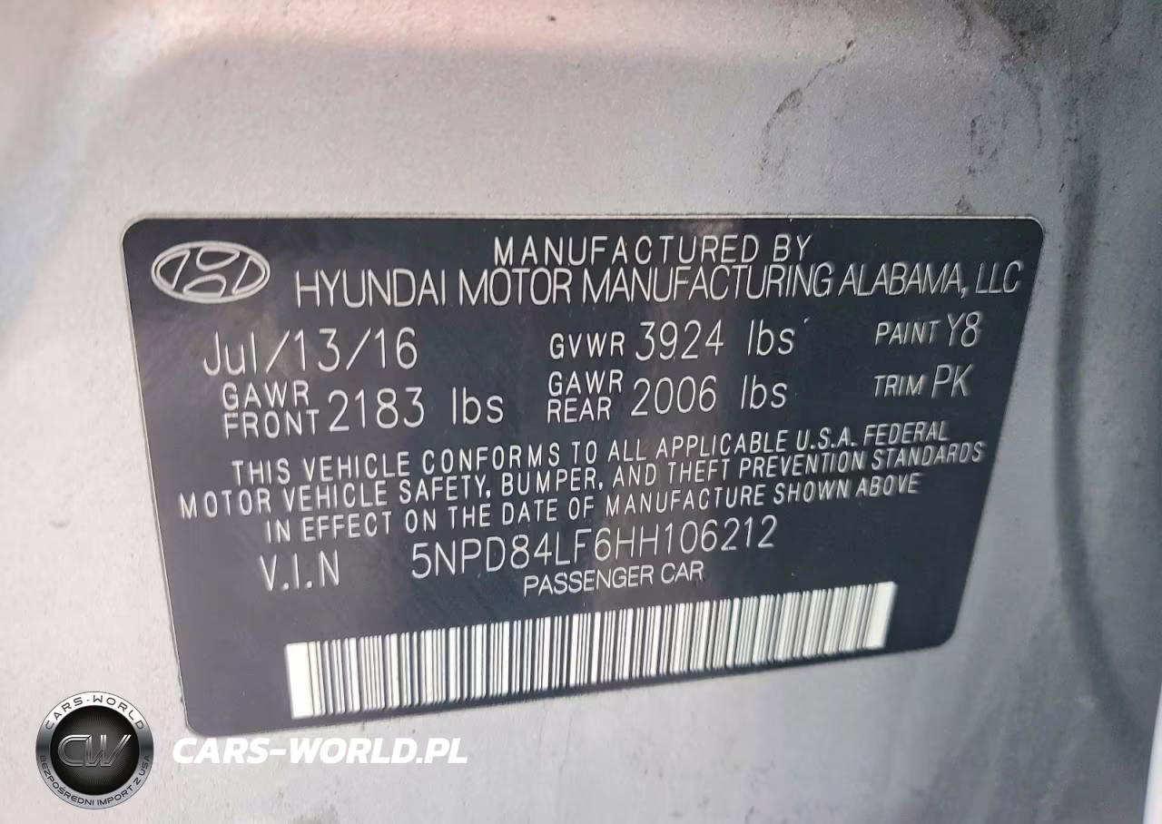 2017 Hyundai Elantra Se VIN:5NPD84LF6HH106212 - 12