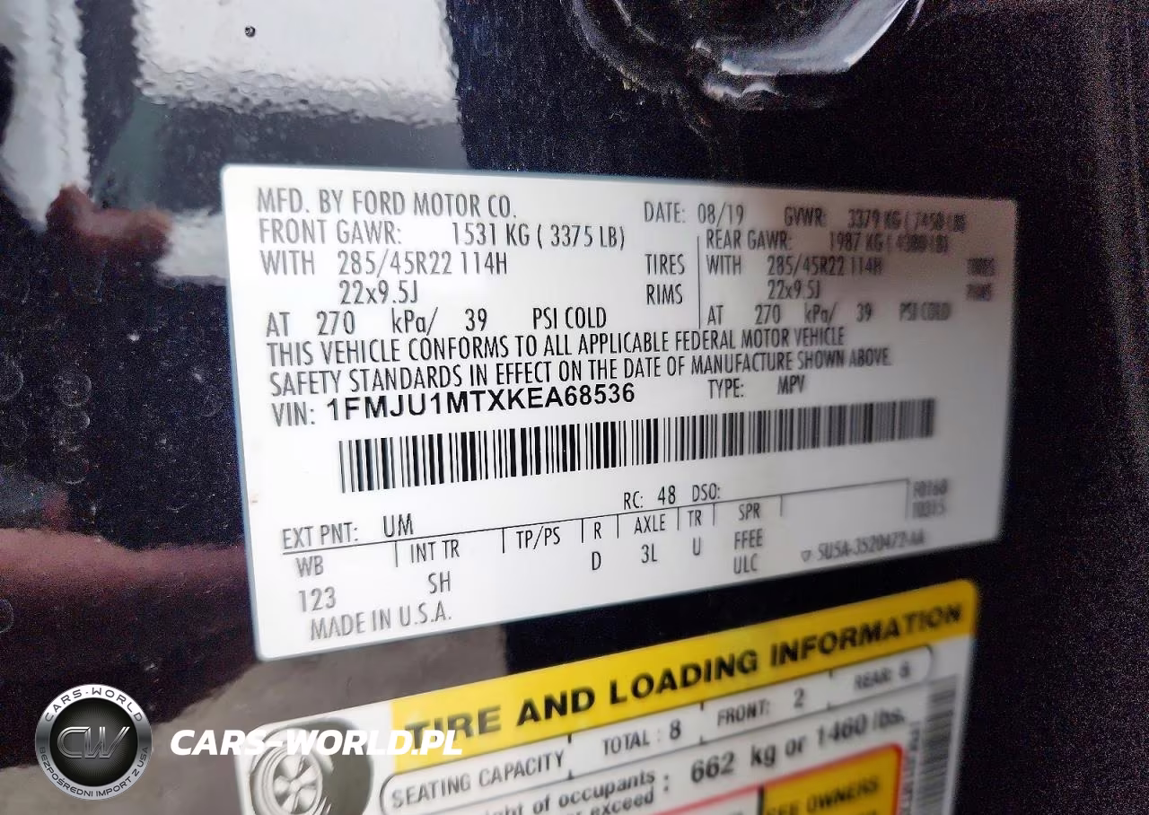 2019 Ford Expedition Platinum VIN:1FMJU1MTXKEA68536 - 13