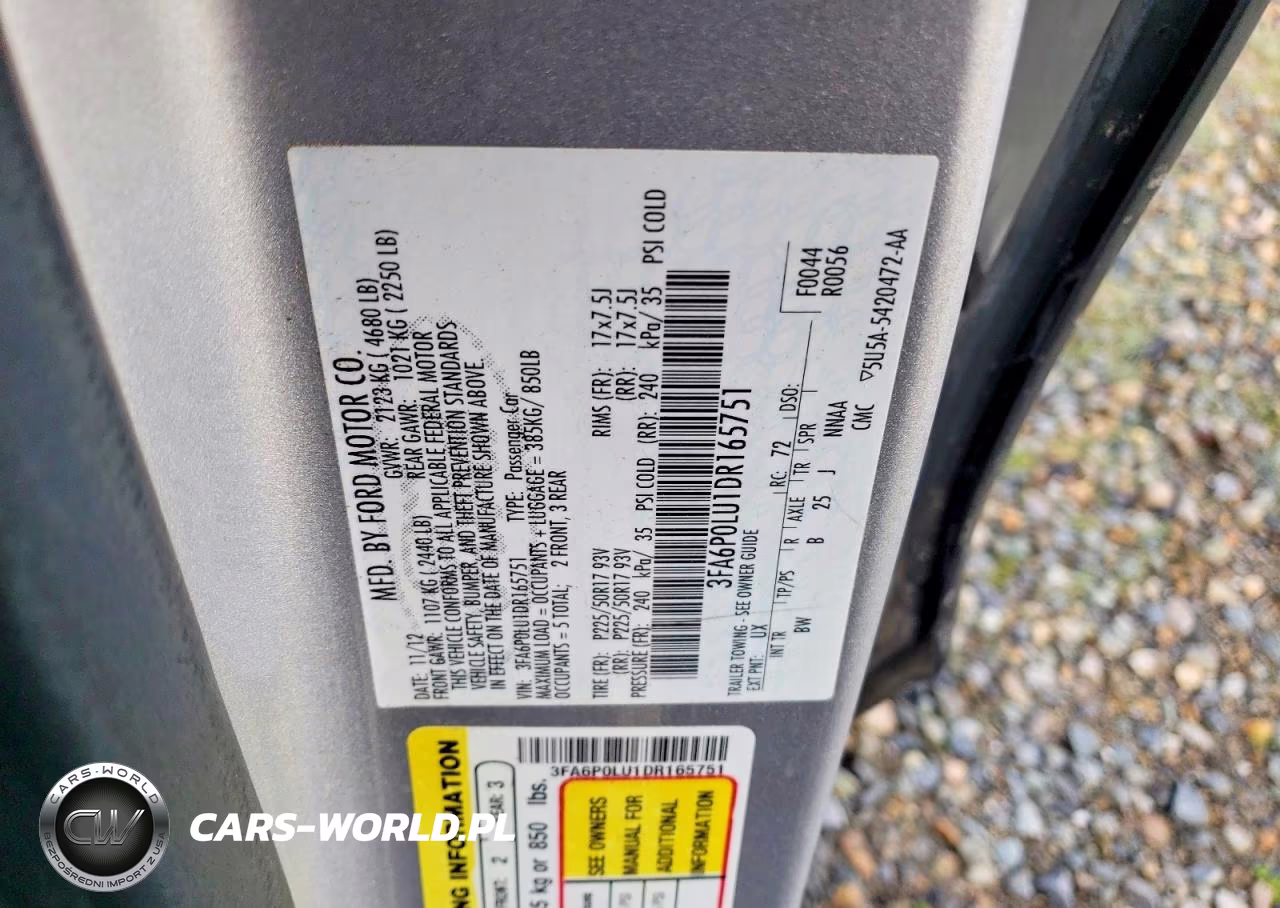 2013 Ford Fusion Se Hybrid VIN:3FA6P0LU1DR165751 - 12