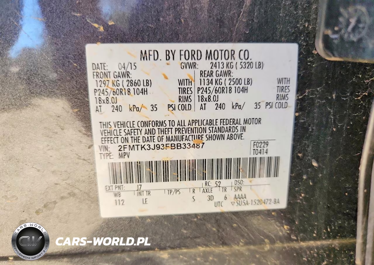 2015 Ford Edge Sel VIN:2FMTK3J93FBB33487 - 13
