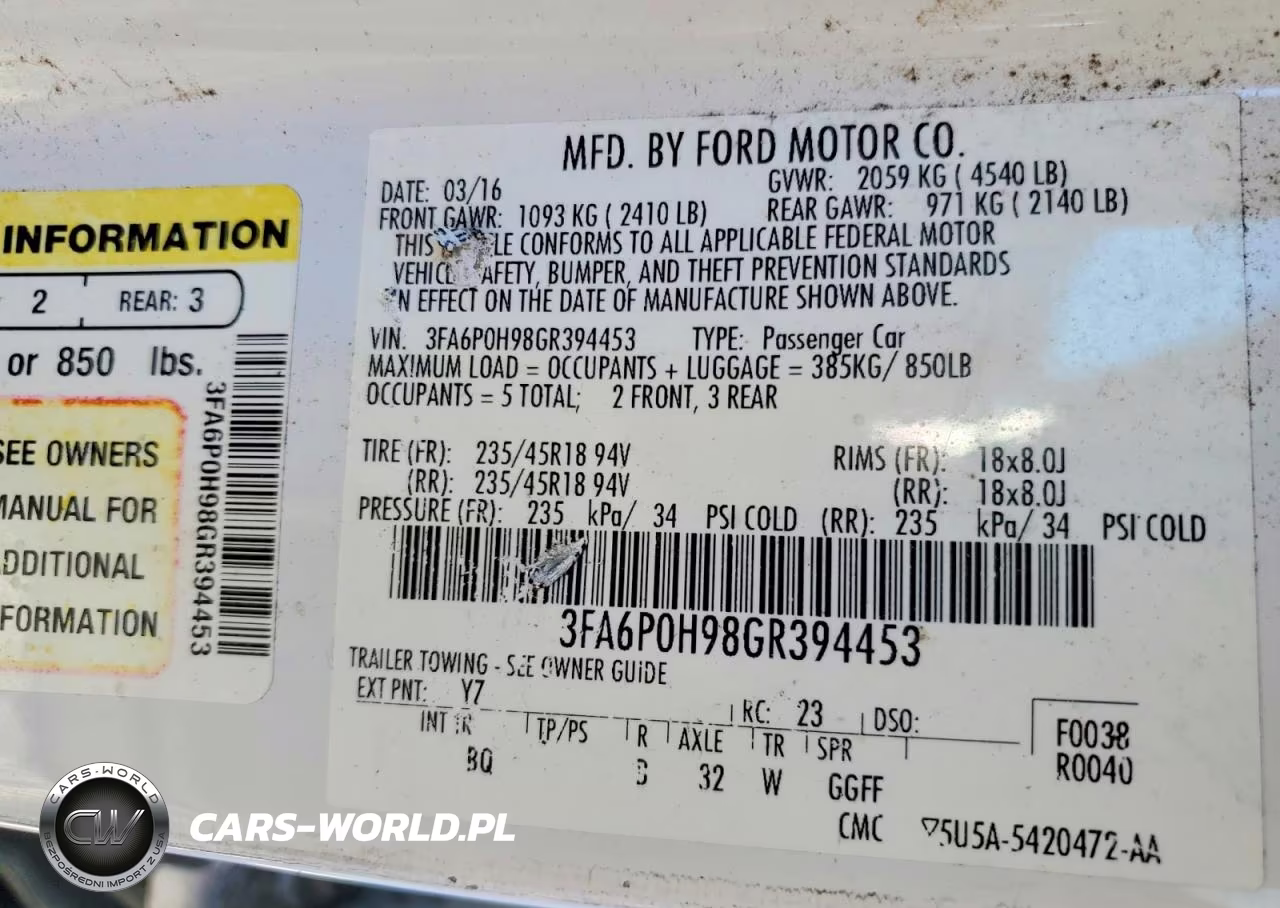 2016 Ford Fusion Se VIN:3FA6P0H98GR394453 - 12