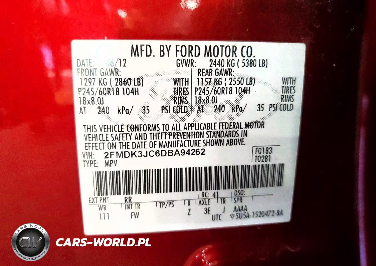 2013 Ford Edge Sel VIN:2FMDK3JC6DBA94262 - 13