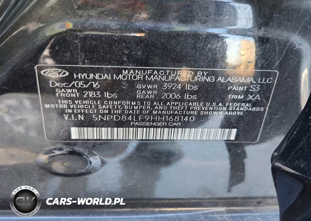 2017 Hyundai Elantra VIN:5NPD84LF9HH168140 - 12