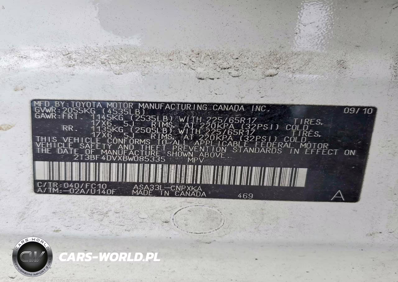 2011 Toyota Rav4 VIN:2T3BF4DVXBW085335 - 13