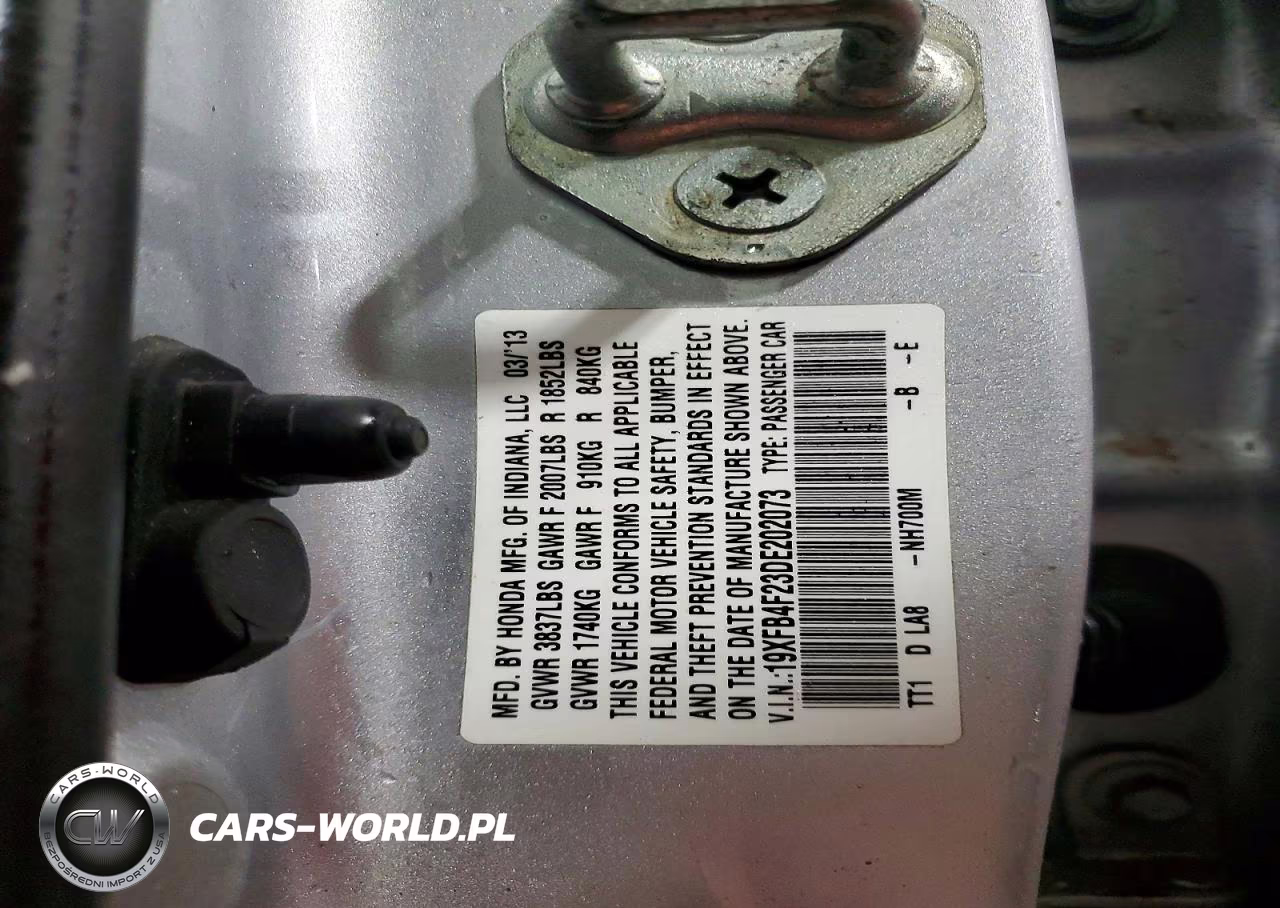2013 Honda Civic Hybrid VIN:19XFB4F23DE202073 - 13