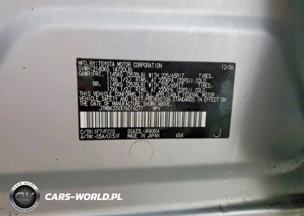 2007 Toyota Rav4 VIN:JTMBK33VX76016077 - 12