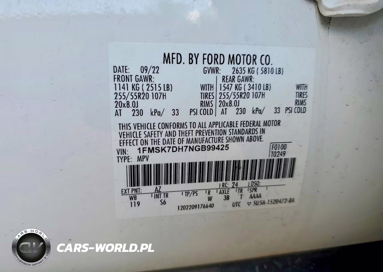 2022 Ford Explorer Xlt VIN:1FMSK7DH7NGB99425 - 13