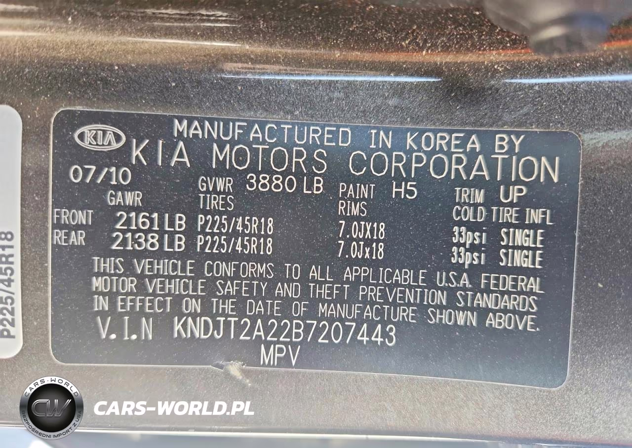 2011 Kia Soul + VIN:KNDJT2A22B7207443 - 12