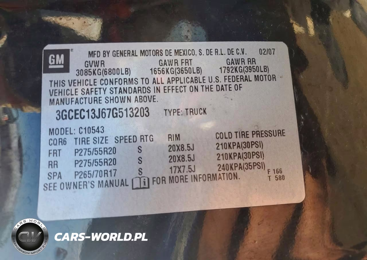 2007 Chevrolet Silverado C1500 Crew Cab VIN:3GCEC13J67G513203 - 12