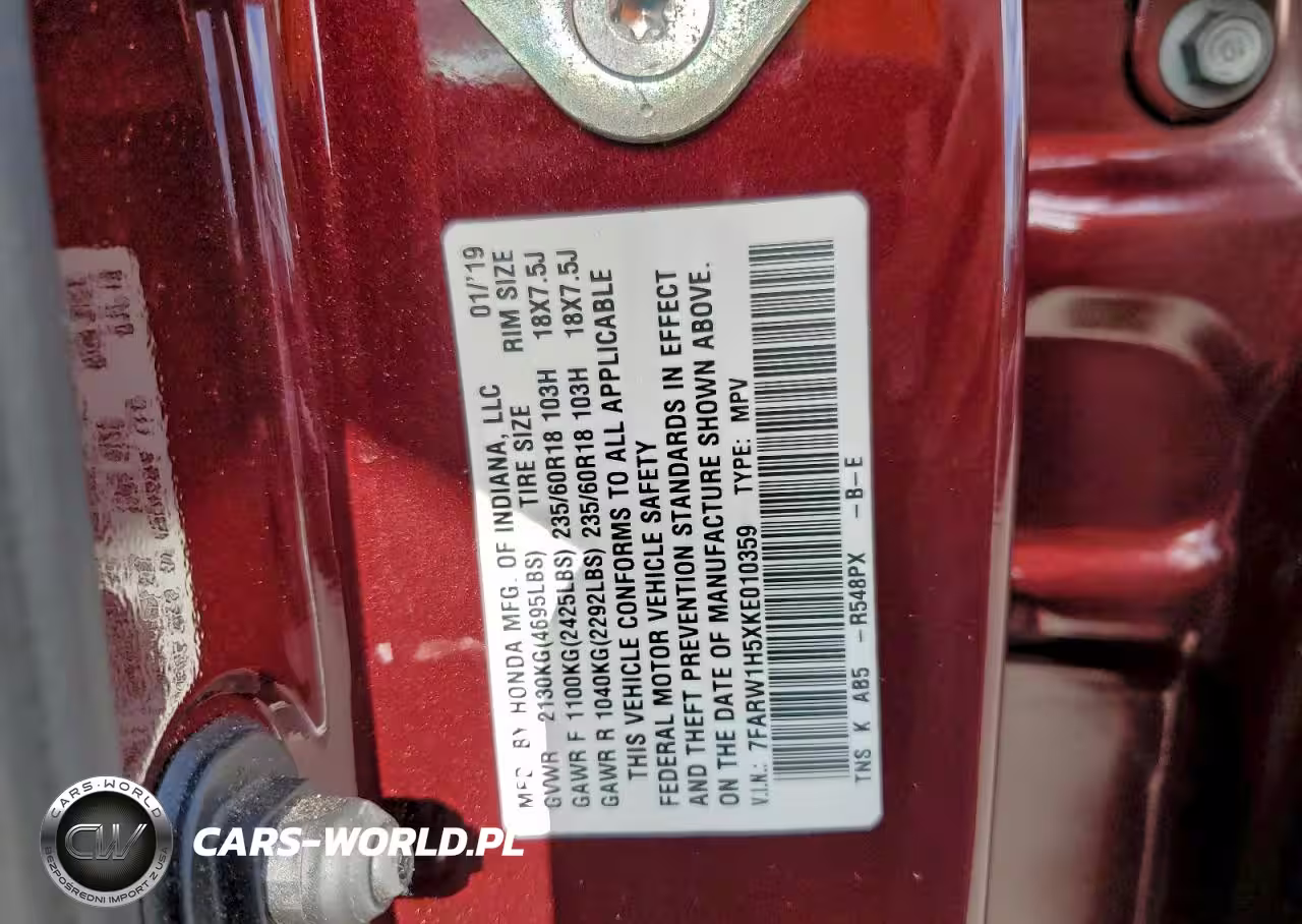 2019 Honda Cr-V Ex VIN:7FARW1H5XKE010359 - 14
