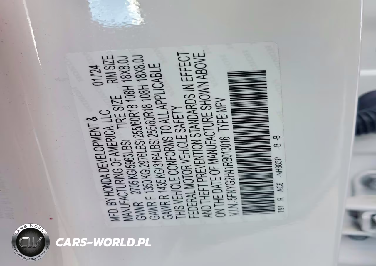 2024 Honda Pilot Exl VIN:5FNYG2H41RB013016 - 13