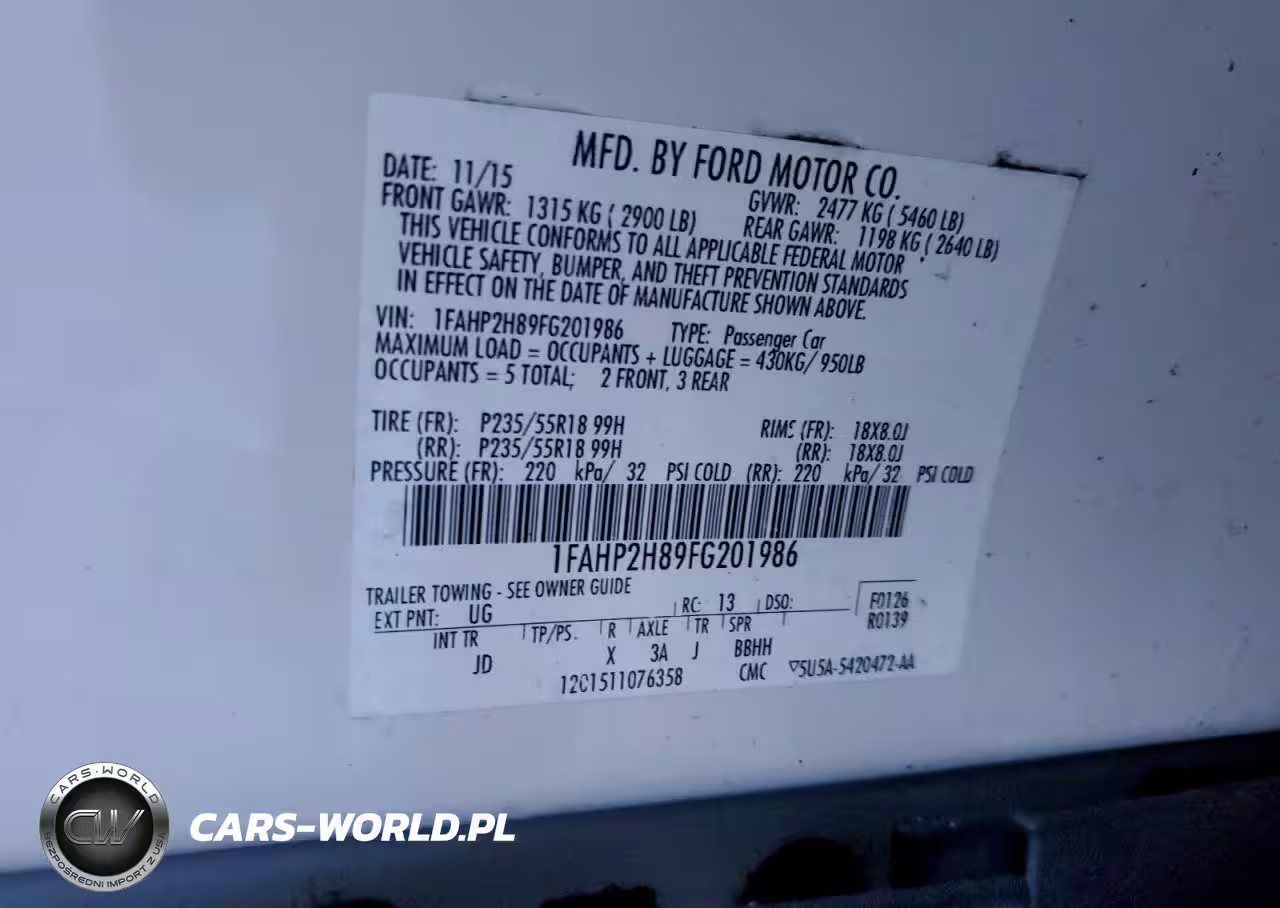 2015 Ford Taurus Sel VIN:1FAHP2H89FG201986 - 12