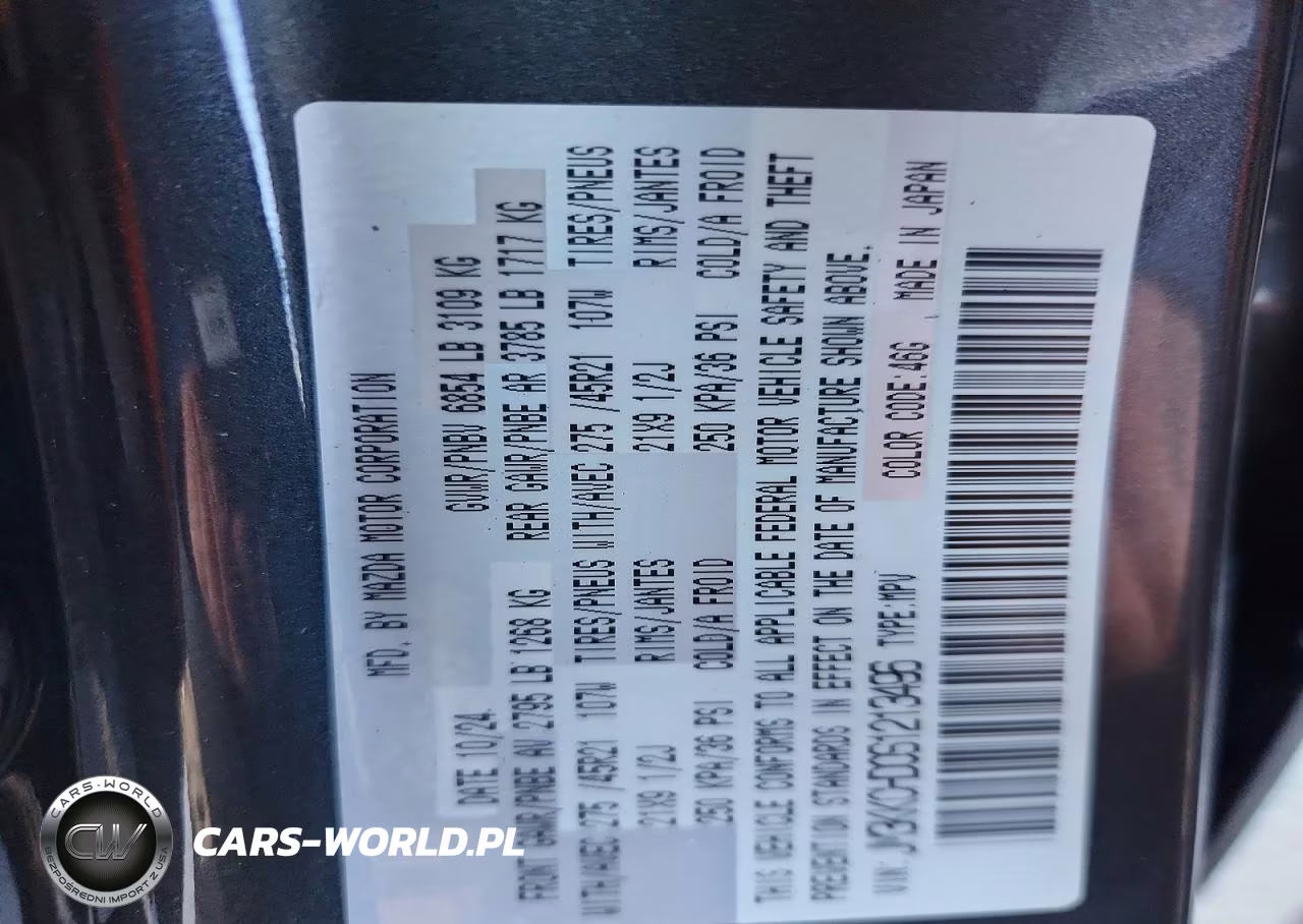 2025 Mazda Cx-90 Premium Sport VIN:JM3KKCHD0S1213496 - 14