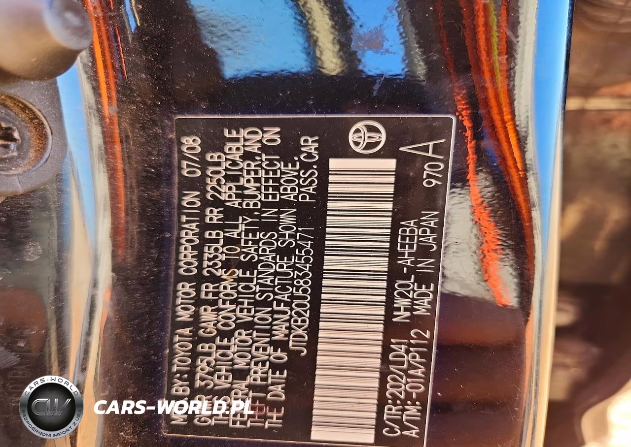 2008 Toyota Prius VIN:JTDKB20U583455471 - 12