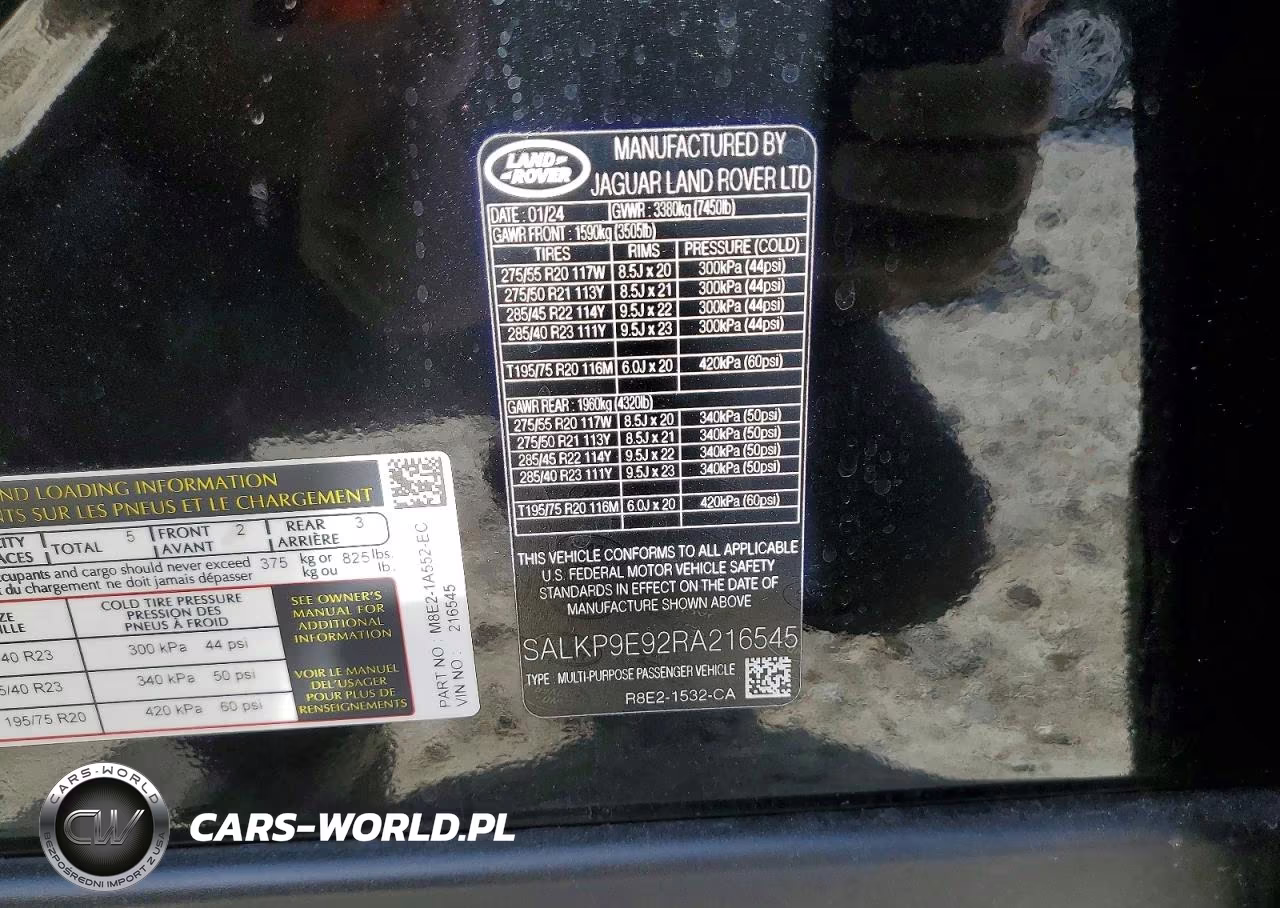2024 Land Rover Range Rover Se VIN:SALKP9E92RA216545 - 14