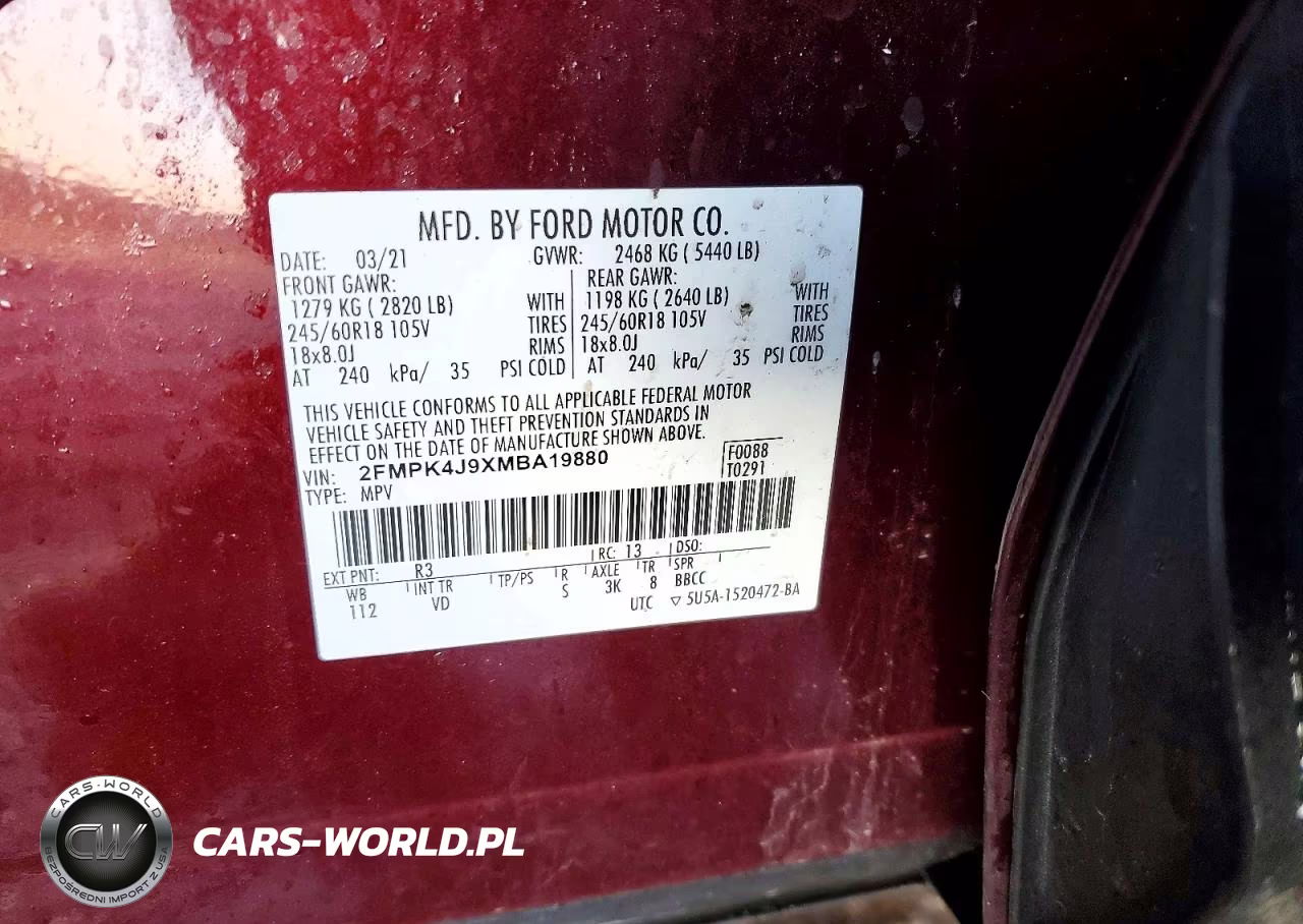 2021 Ford Edge Sel VIN:2FMPK4J9XMBA19880 - 13