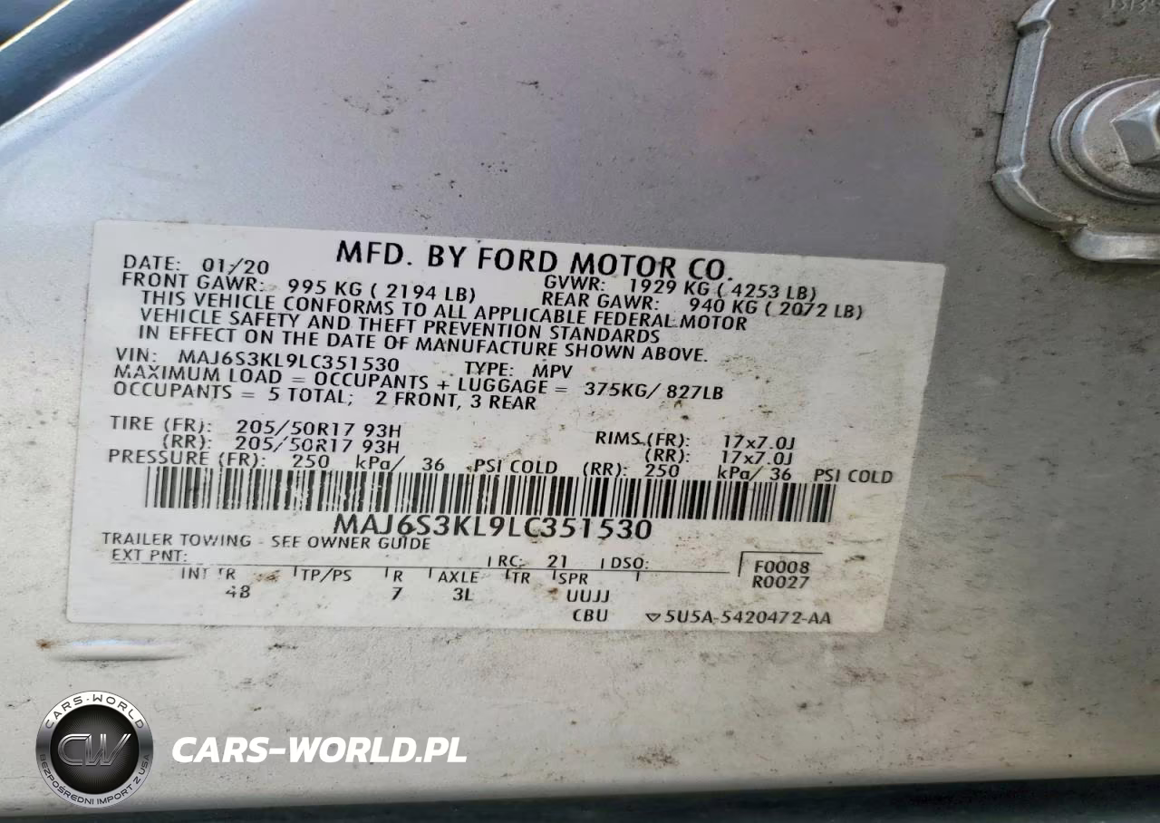 2020 Ford Ecosport Titanium VIN:MAJ6S3KL9LC351530 - 12