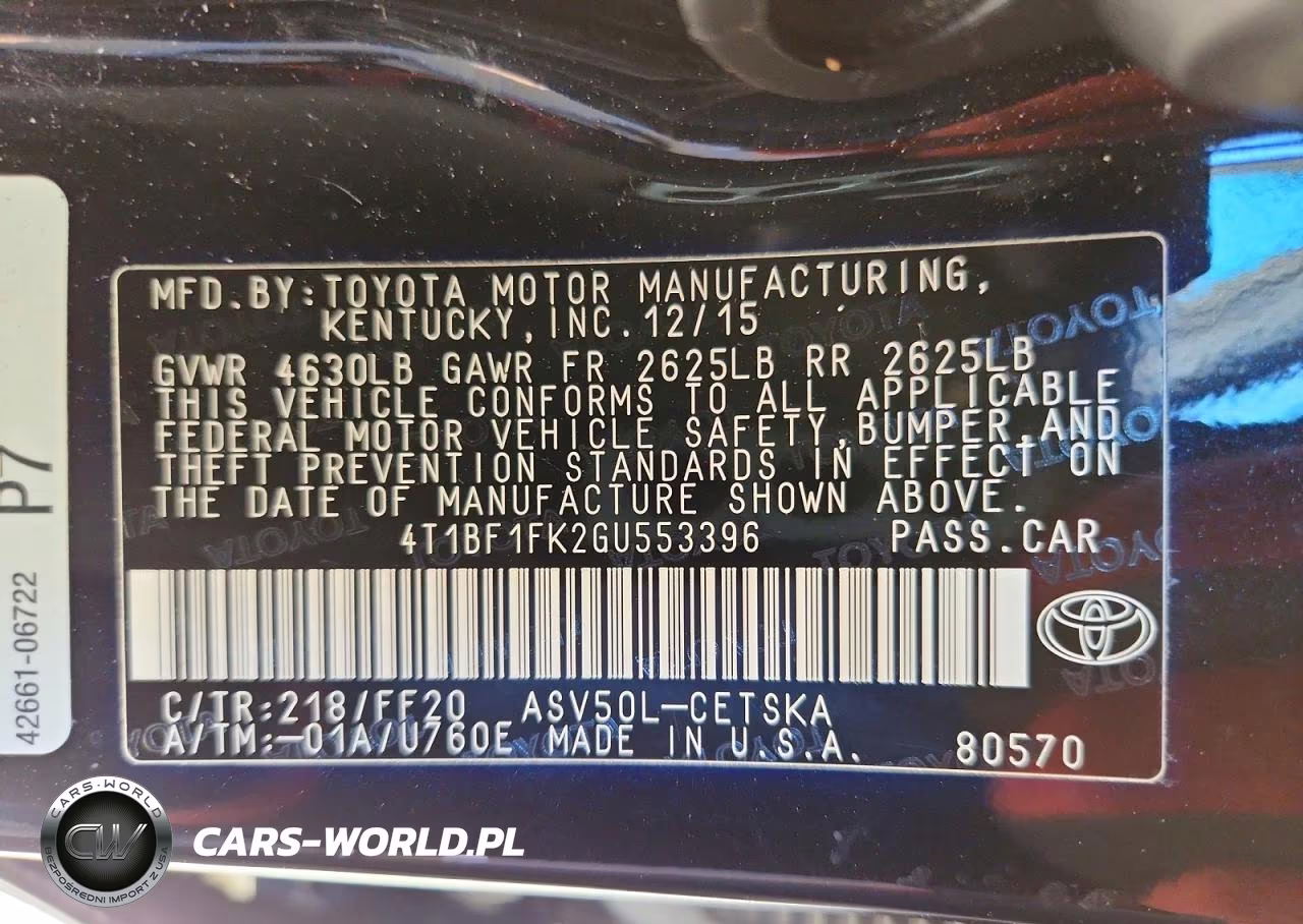 2016 Toyota Camry Le VIN:4T1BF1FK2GU553396 - 13