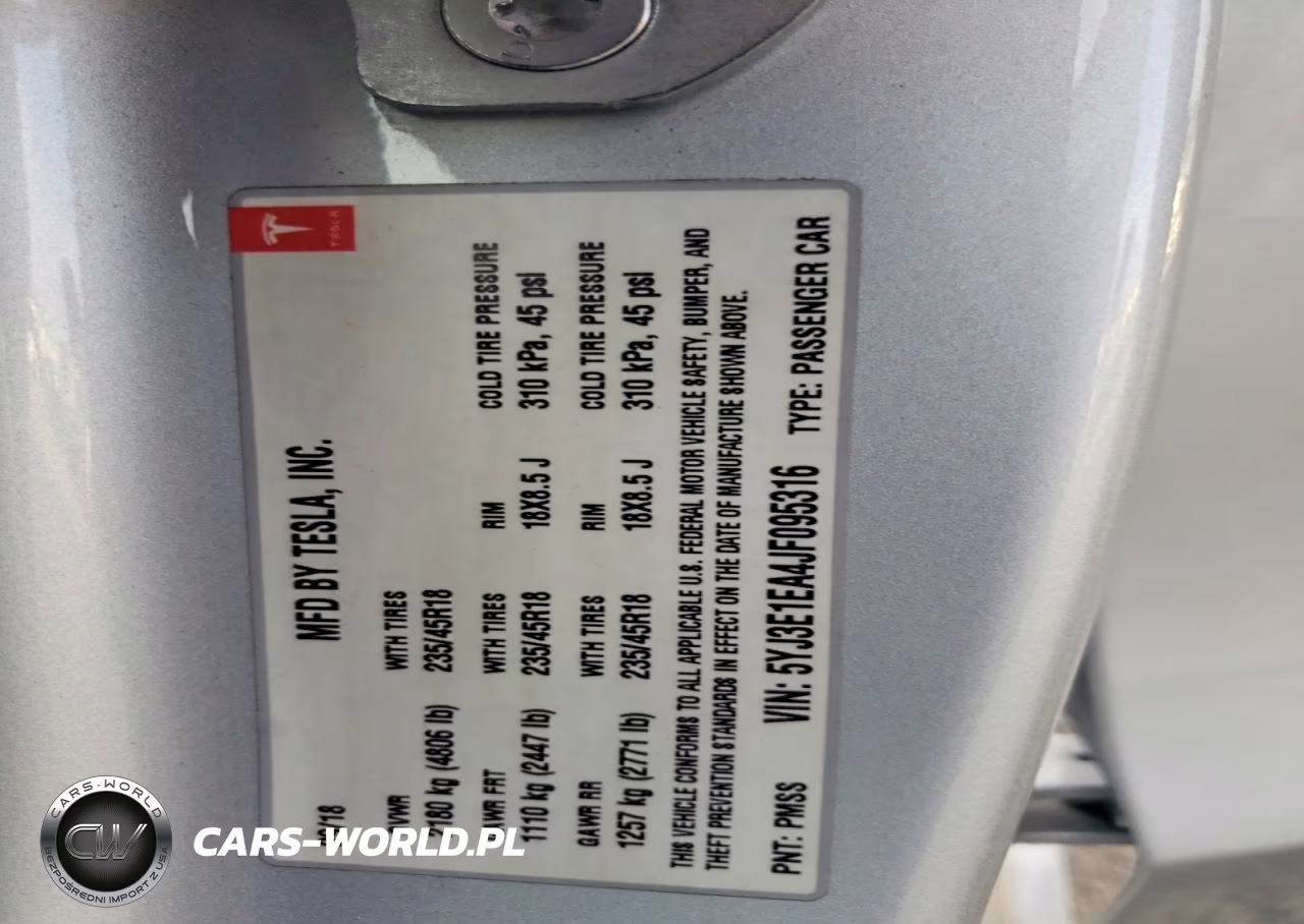 2018 Tesla Model 3 VIN:5YJ3E1EA4JF095316 - 12