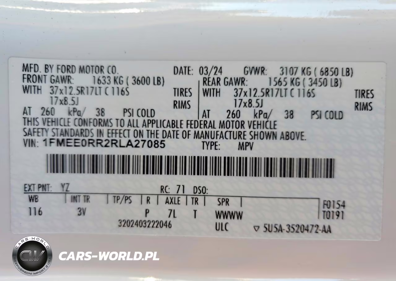 2024 Ford Bronco Raptor VIN:1FMEE0RR2RLA27085 - 13