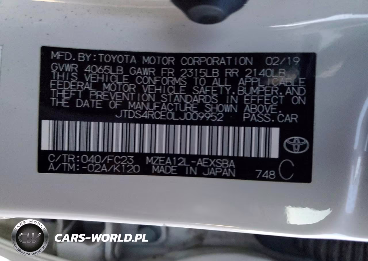 2020 Toyota Corolla Se VIN:JTDS4RCE0LJ009952 - 12