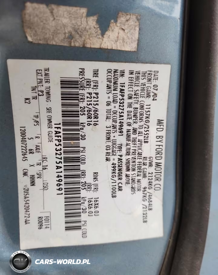 2005 Ford Taurus Se VIN:1FAFP53275A149691 - 12