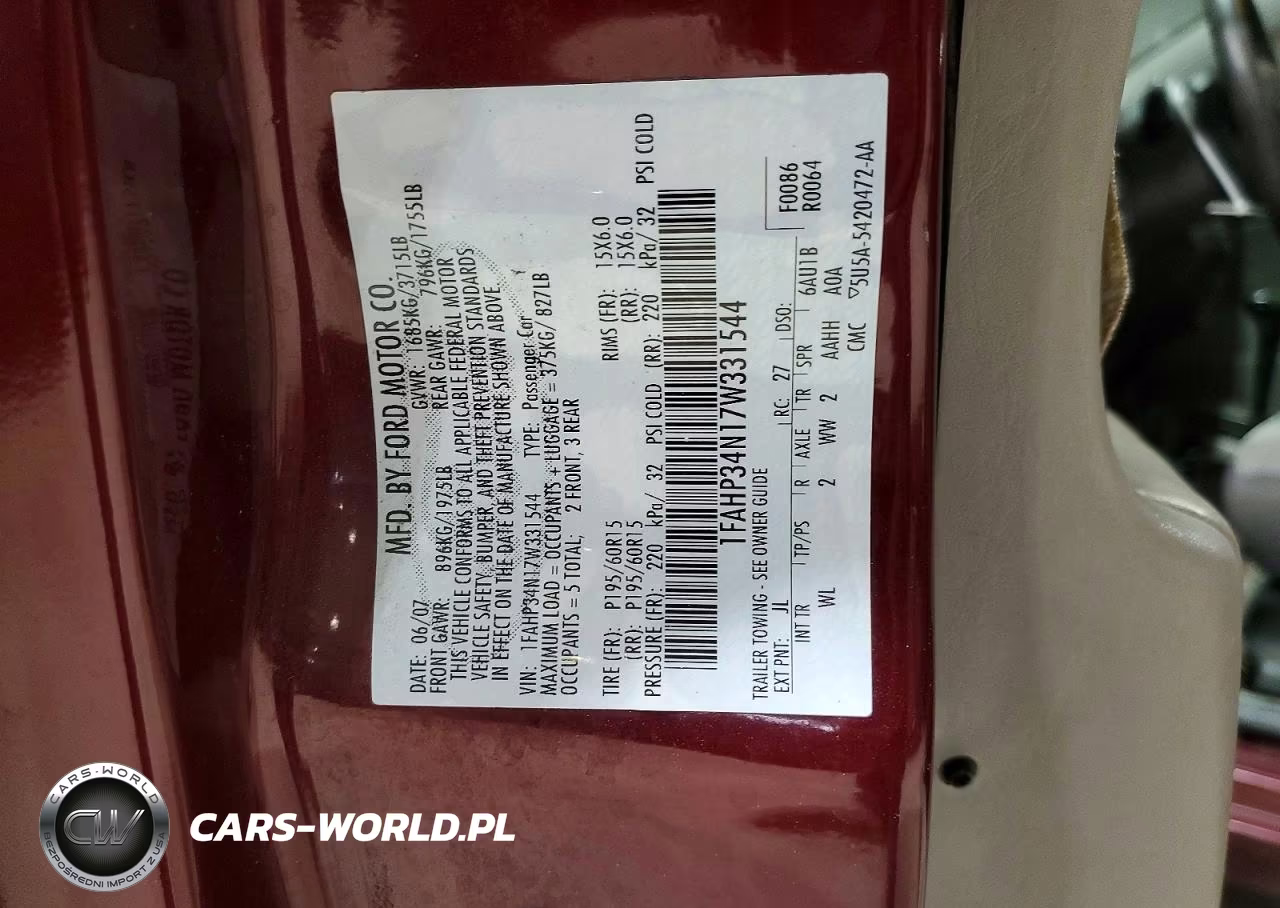 2007 Ford Focus Zx4 VIN:1FAHP34N17W331544 - 12