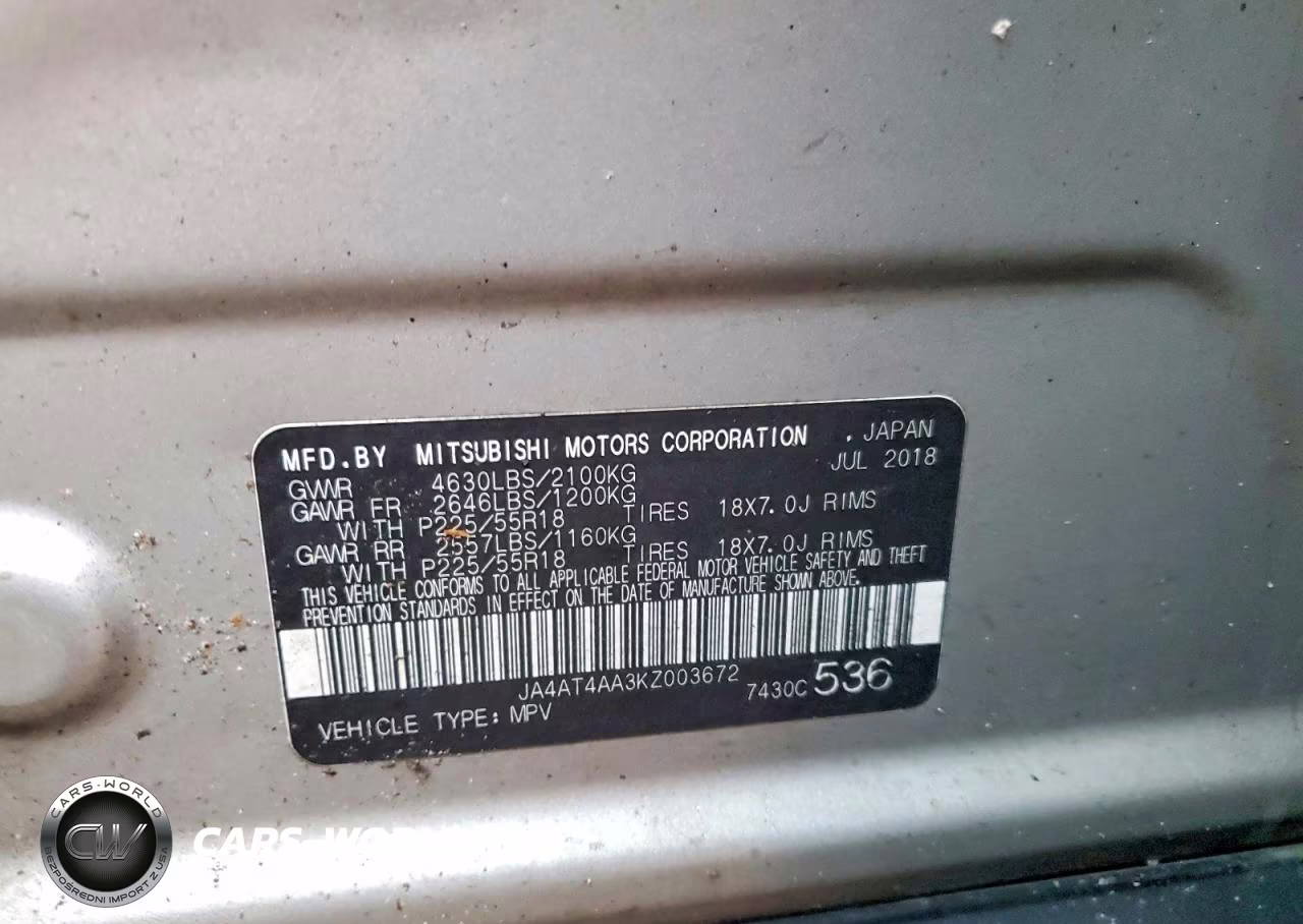 2019 Mitsubishi Eclipse Cross Le VIN:JA4AT4AA3KZ003672 - 13