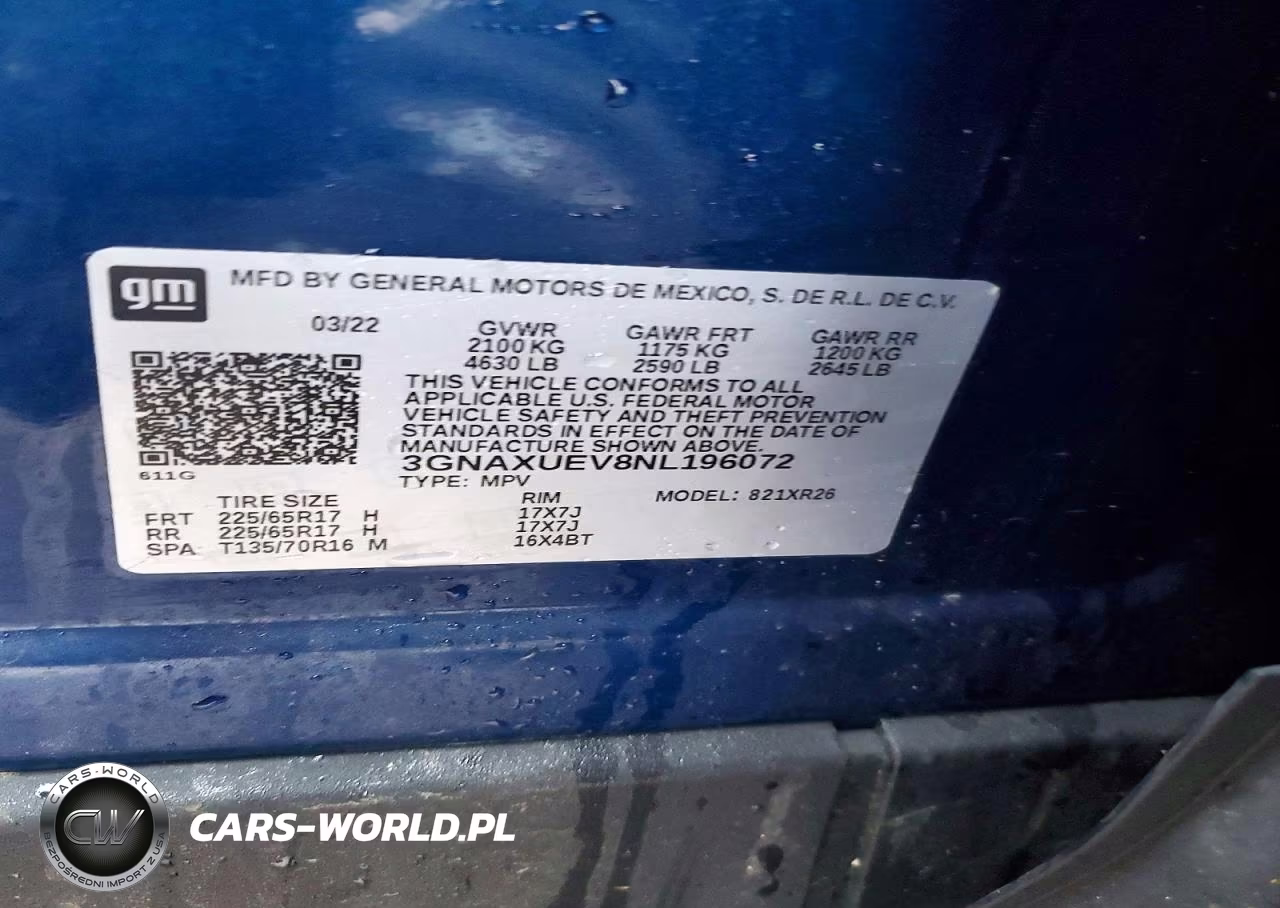 2022 Chevrolet Equinox Lt VIN:3GNAXUEV8NL196072 - 13