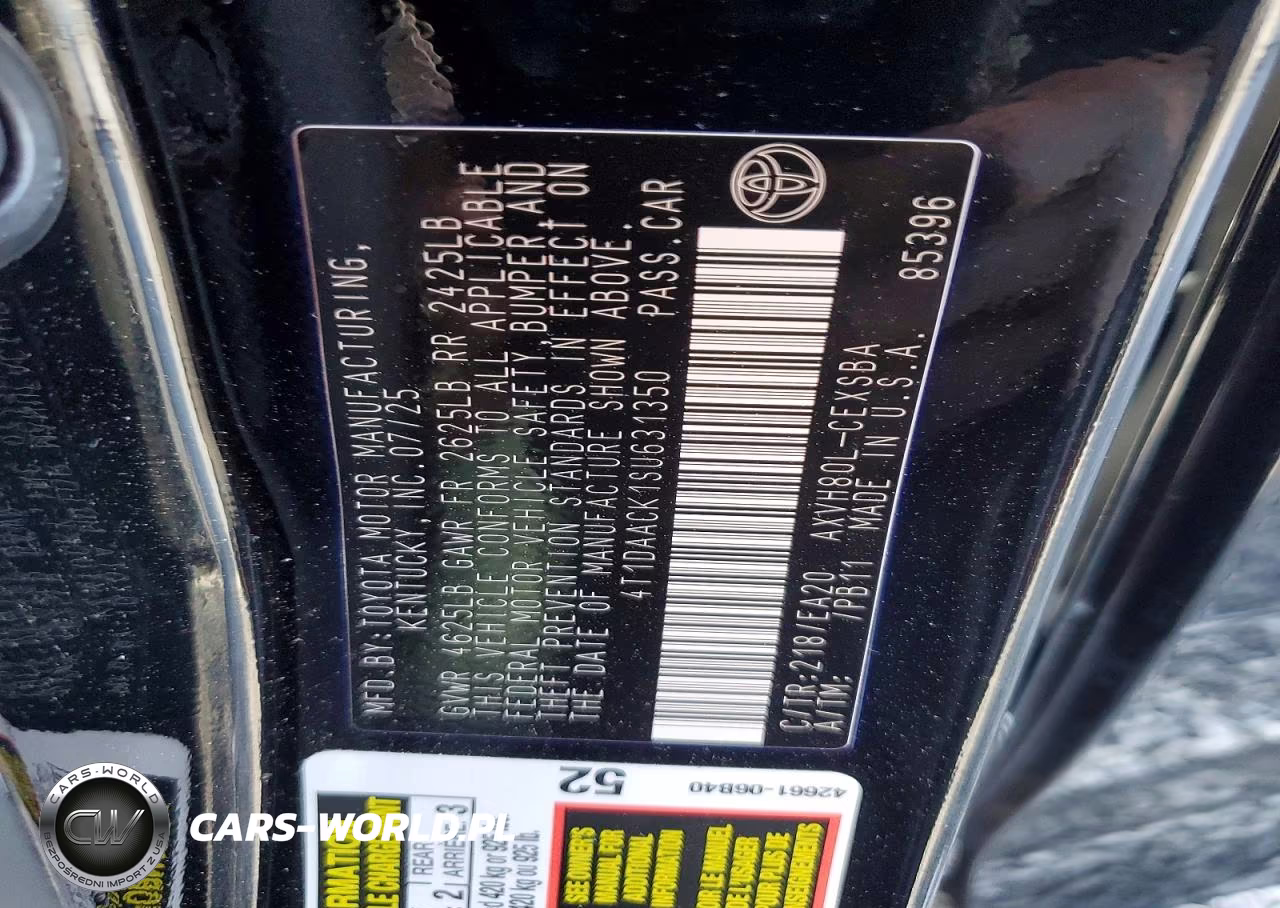 2025 Toyota Camry Xse VIN:4T1DAACK1SU631350 - 12