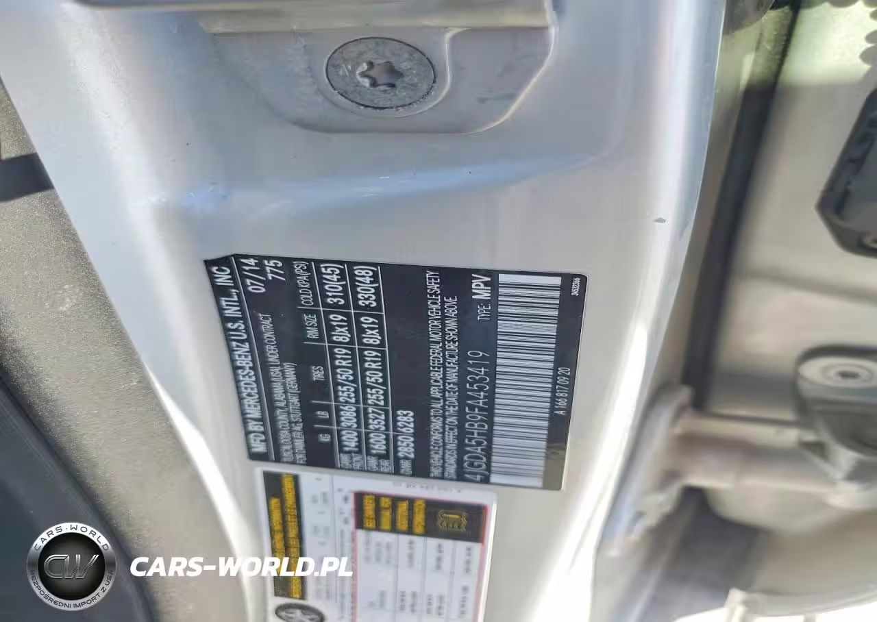 2015 Othr M Class 4D 4X4 Ml350 VIN:4JGDA5HB9FA453419 - 13