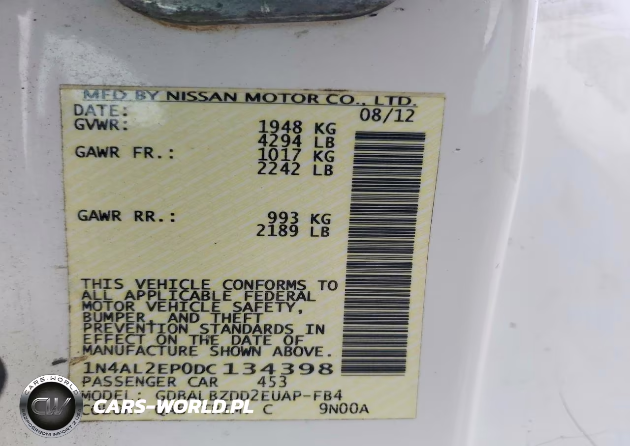 2013 Nissan Altima S VIN:1N4AL2EP0DC134398 - 12
