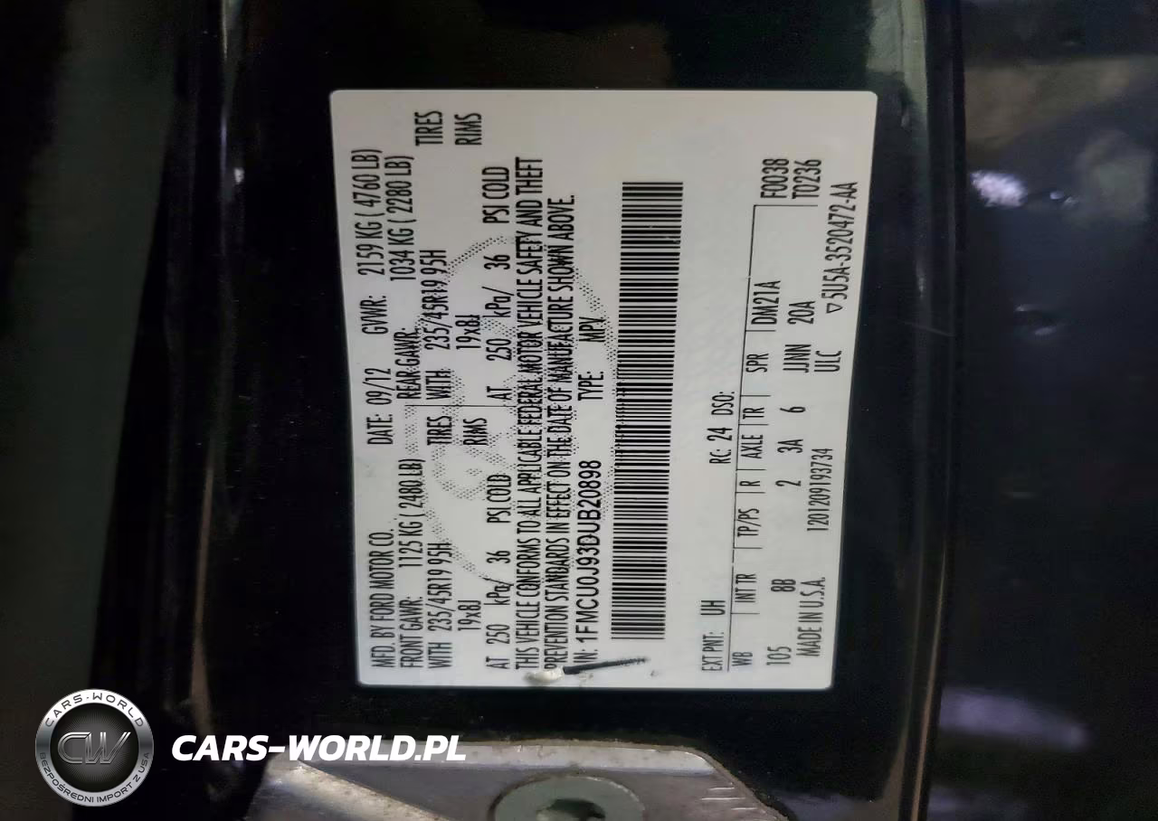 2013 Ford Escape Titanium VIN:1FMCU0J93DUB20898 - 14