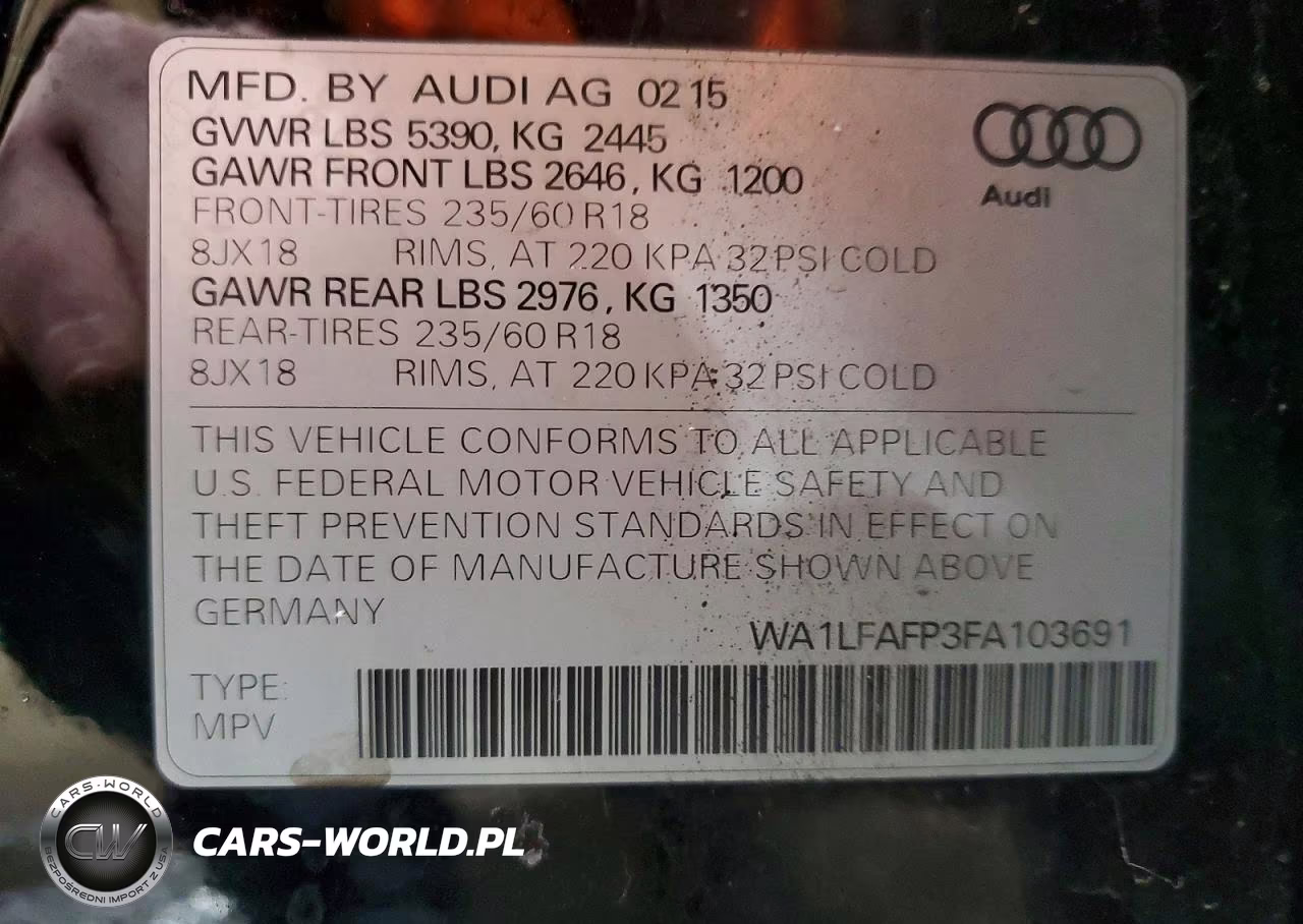 2015 Audi Q5 Premium Plus VIN:WA1LFAFP3FA103691 - 14